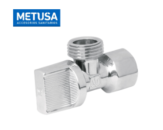 Llave Angular Cromada de 1/2 Metusa